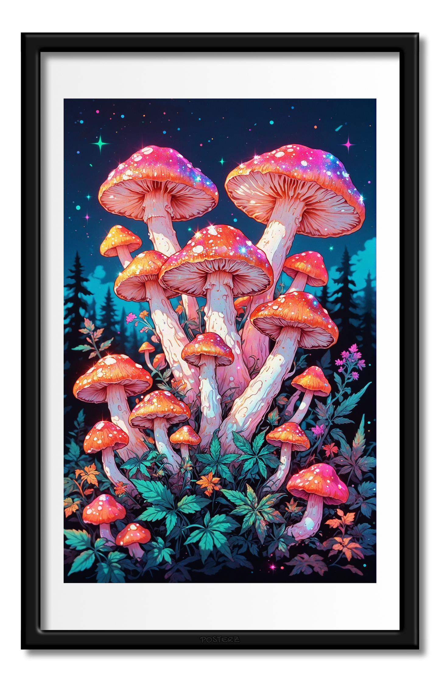 Psychedelic Shroom Night Sky